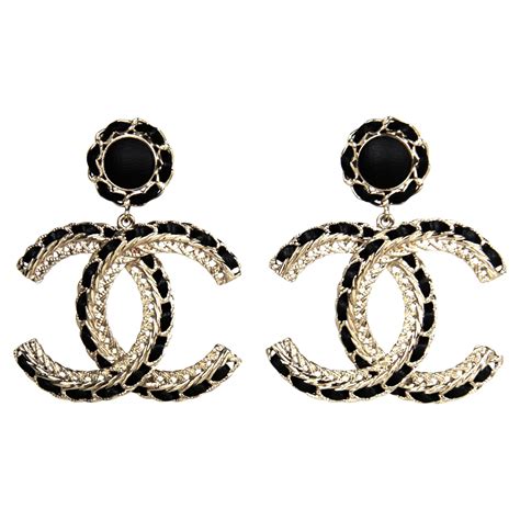 large chanel logo earrings|chanel earrings outlet.